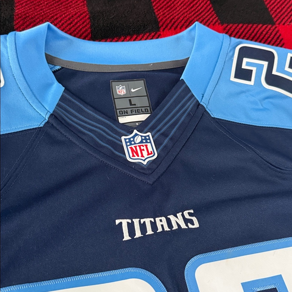 Tennessee Titans #28 Chris Johnson NFL On Field Home Nike Jersey - Picture 3 of 9